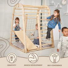 Load image into Gallery viewer, Indoor Wooden Playground for Children - 6in1 Playground + Swings Set + Slide Board