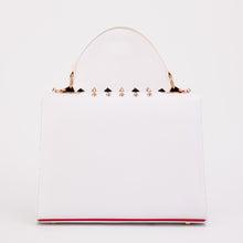 Load image into Gallery viewer, The Infanta White Spike Leather Handbag