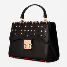 Load image into Gallery viewer, The Infanta Black Spike Leather Handbag