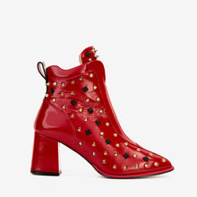 Load image into Gallery viewer, The Infanta Red Leather Block Heel Women Boot