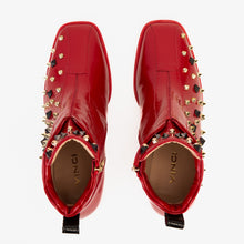 Load image into Gallery viewer, The Infanta Red Leather Block Heel Women Boot
