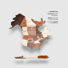 Load image into Gallery viewer, Wall Decor Bundle: 3D Wooden World Map with Flag Pins