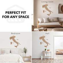 Load image into Gallery viewer, Wooden Map of Italy – Gold