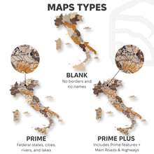 Load image into Gallery viewer, Wooden Map of Italy – Multicolor