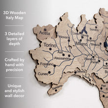 Load image into Gallery viewer, Wooden Map of Italy – Terra