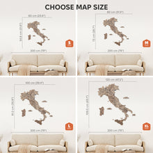 Load image into Gallery viewer, Wooden Map of Italy – Terra