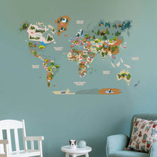 Load image into Gallery viewer, Kid's Wall Map Khaki