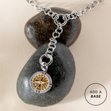 Load image into Gallery viewer, Interchangeable Two-Tone Compass Charm