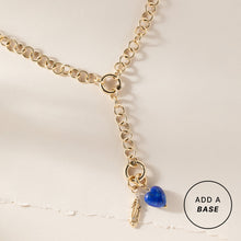 Load image into Gallery viewer, Lapis Gemstone Heart Interchangeable Charm
