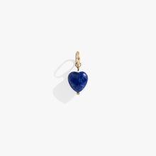 Load image into Gallery viewer, Lapis Gemstone Heart Interchangeable Charm