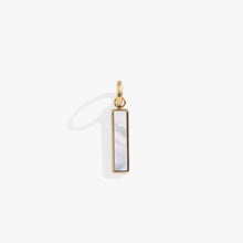 Load image into Gallery viewer, Mother of Pearl Gemstone Interchangeable Bar Charm
