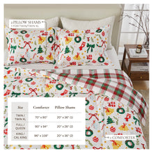 Load image into Gallery viewer, Reversible Christmas Comforter and Sham Set - Holiday / Lodge Odette Collection