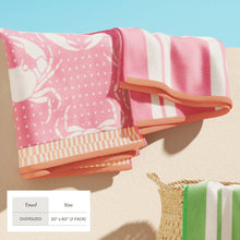 Load image into Gallery viewer, Cotton Velour Beach Towel - Maui Collection