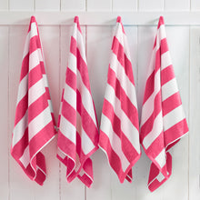 Load image into Gallery viewer, Cotton Velour Cabana Stripe Beach Towel - Novia Collection
