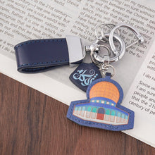 Load image into Gallery viewer, Islamic Leather Keychain with Arabic Calligraphy &amp; Mosque Pendant Sheepskin Keychain (MAC284)