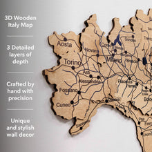 Load image into Gallery viewer, Wooden Map of Italy – Gold