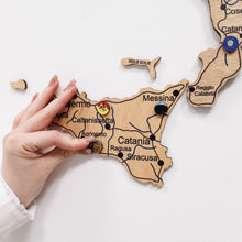 Load image into Gallery viewer, Wooden Map of Italy – Gold
