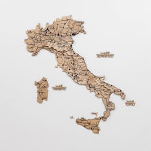 Load image into Gallery viewer, Wooden Map of Italy – Gold