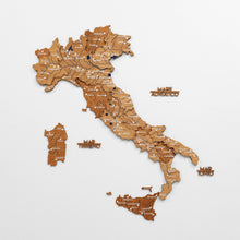 Load image into Gallery viewer, Wooden Map of Italy – Oak