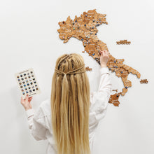 Load image into Gallery viewer, Wooden Map of Italy – Oak