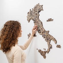 Load image into Gallery viewer, Wooden Map of Italy – Terra