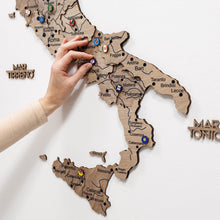 Load image into Gallery viewer, Wooden Map of Italy – Terra