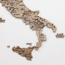 Load image into Gallery viewer, Wooden Map of Italy – Terra