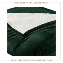 Load image into Gallery viewer, Velvet Plush Sherpa Bed Blanket - Sherpa Fleece Collection