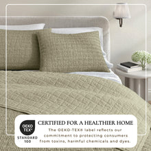 Load image into Gallery viewer, 100% Cotton Honeycomb Waffle Garment Washed Quilt Set - Genevieve Collection