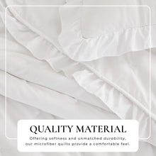 Load image into Gallery viewer, Dot Stitched Ruffled Quilt Set - Dot-Ruffled Collection
