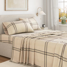 Load image into Gallery viewer, Turkish Cotton Flannel Sheet Set - Plaid &amp; Stripe Collection