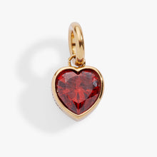 Load image into Gallery viewer, January 'Courage' Heart Birthstone Charm