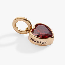 Load image into Gallery viewer, January 'Courage' Heart Birthstone Charm