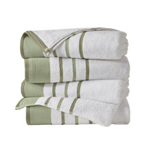 Load image into Gallery viewer, Decorative Cotton Stripe Bath Towel Set - Noelle Collection