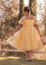 Load image into Gallery viewer, Everbloom Puff Sleeve Midi Dress in Yellow