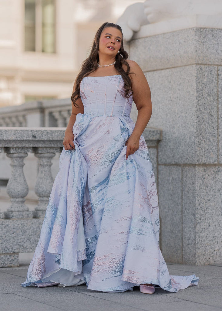 Nessa Metallic Dress - Blue