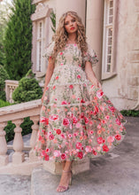 Load image into Gallery viewer, Rose Dress Midi - Cream