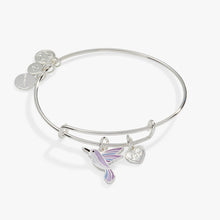 Load image into Gallery viewer, 'Joy' Hummingbird Duo Charm Bangle Bracelet