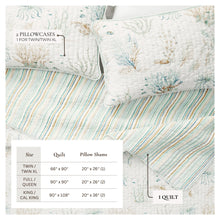 Load image into Gallery viewer, Coastal Printed Cotton Quilt Set - Santa Barbara Collection