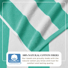 Load image into Gallery viewer, Cotton Velour Cabana Stripe Beach Towel - Novia Collection