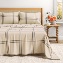 Load image into Gallery viewer, Turkish Cotton Flannel Sheet Set - Plaid &amp; Stripe Collection