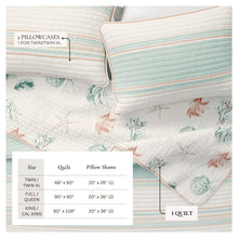 Load image into Gallery viewer, Coastal Printed Cotton Quilt Set - St. Augustine Collection