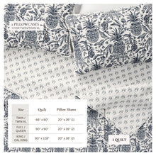 Load image into Gallery viewer, Coastal Printed Cotton Quilt Set - Bernice Collection