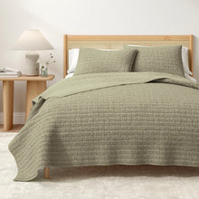Load image into Gallery viewer, 100% Cotton Honeycomb Waffle Garment Washed Quilt Set - Genevieve Collection