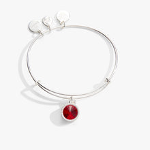 Load image into Gallery viewer, July Birthstone Charm Bangle, Ruby
