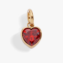 Load image into Gallery viewer, July 'Love' Heart Birthstone Charm