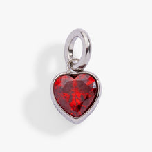 Load image into Gallery viewer, July 'Love' Heart Birthstone Charm