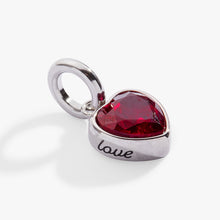 Load image into Gallery viewer, July 'Love' Heart Birthstone Charm