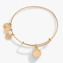 Load image into Gallery viewer, June Birthstone Charm Bangle, Light Amethyst