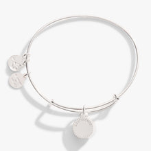Load image into Gallery viewer, June Birthstone Charm Bangle, Light Amethyst